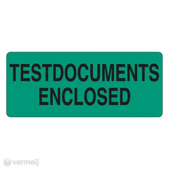 Shipping en attention labels -  TESTDOCUMENTS  ENCLOSED