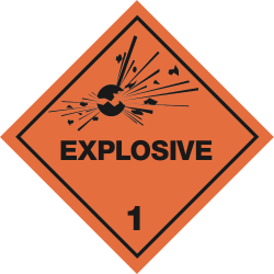 IMO etiketten -  IMO/IATA 1.0 Explosive PP