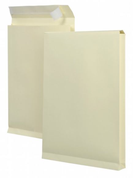 Post enveloppen - Envelop met inslag 23 x 35/3.8 cm crème à 125 st