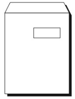 Post enveloppen - Envelop 22 x 31.2 cm wit/grijs, venster 3 x 10 cm (L20/O223) à 250 st