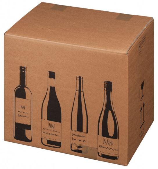 Fles verzendverpakking wijn 42 x 30.5 x 36.8 cm tbv 12 flessen