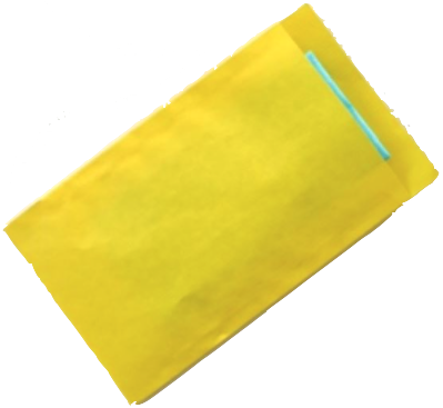 Papieren zak geel 7 x 13 cm à 1000 st