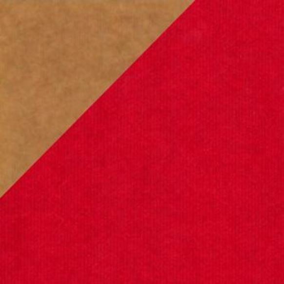 Inpakpapier - Rol gekleurd, rood 50 cm x 200 mtr
