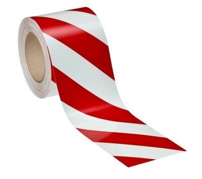 Reflecterende tape - Refl. tape 3M 100 mm x 25 mtr RE rood/wit