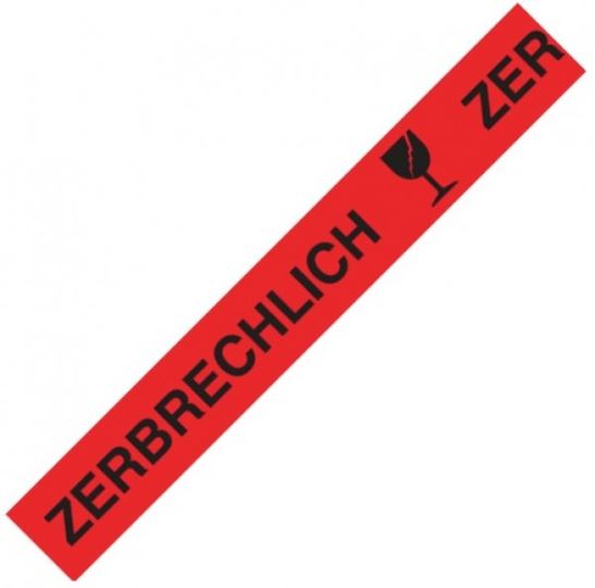 Waarschuwingstape - Tape Zerbrechlich 50 mm x 66 mtr
