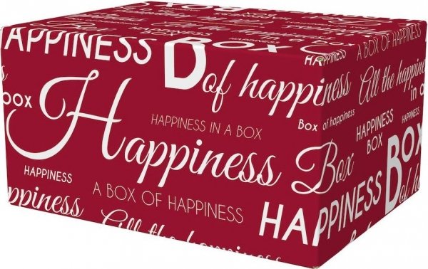 Geschenkdozen -  Happiness Rood