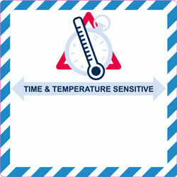 IATA etiketten -  IATA Time en Temperature label PP