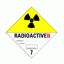 IATA etiketten -  IMO/IATA 7.2 Radioactive II PP