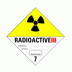 IMO etiketten -  IMO/IATA 7.3 Radioactive III PP