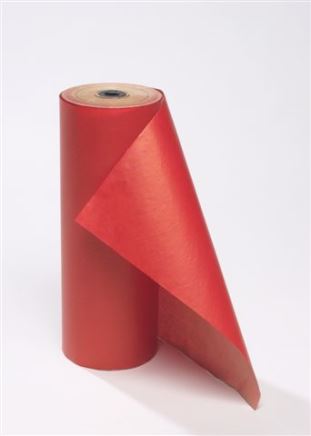 Inpakpapier - Rol gekleurd Rood / bruin  50 cm br. x 400 mtr 50 gr