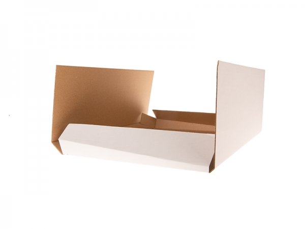 Dozen enkele golf bruin en wit - Kartonnen doos wit 32.7 x 25.3 x 2.8 cm WK envds 50