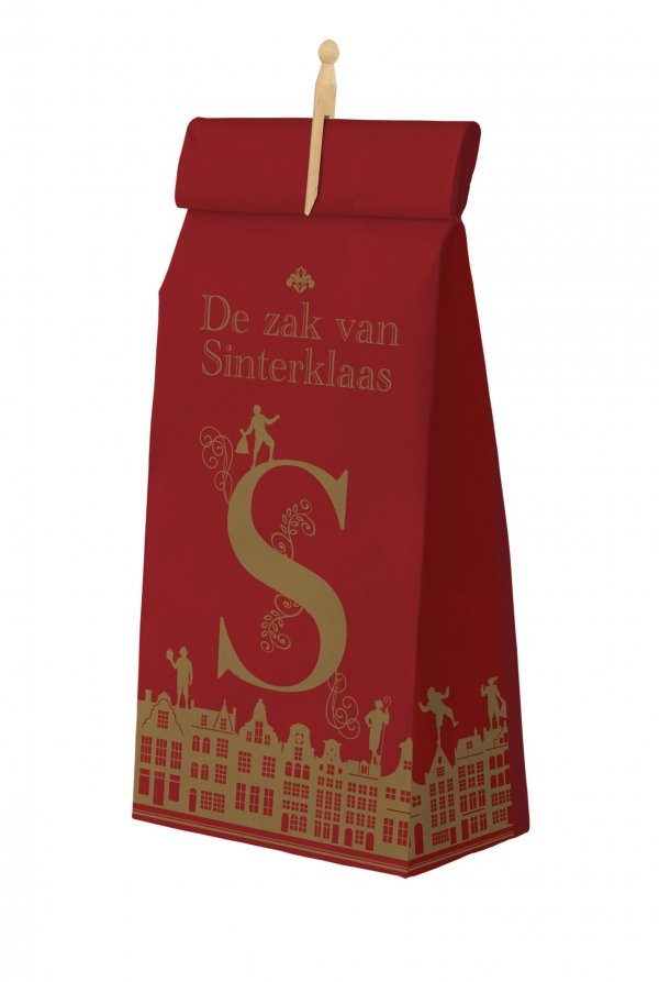 Papieren zakken met decoratieve bedrukking -  Zak van Sinterklaas